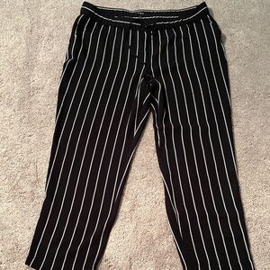 LOFT Women’s Striped Black and White Dress Pants